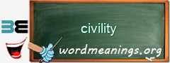 WordMeaning blackboard for civility